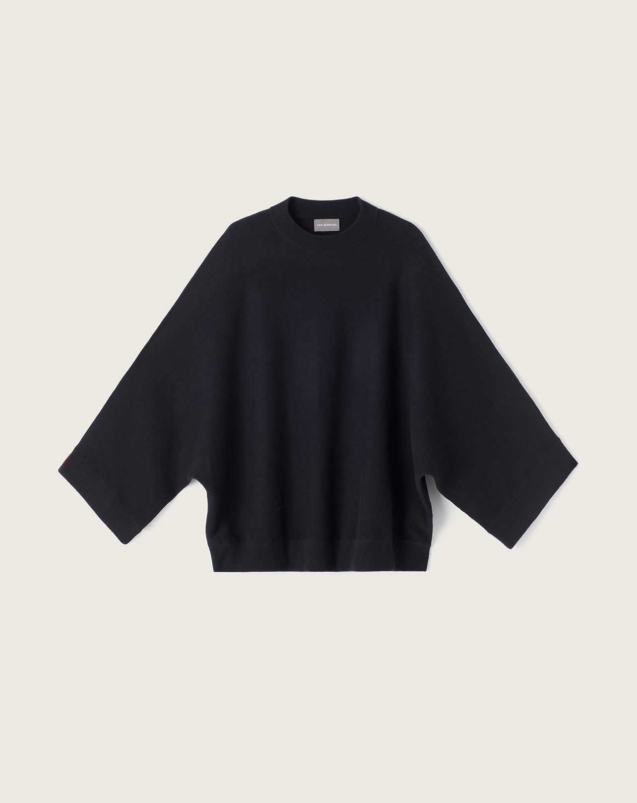 RECO180Ras De Cou Oversize Manches Chauve-Souris - Noir
