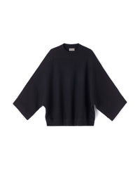 RECO180Ras De Cou Oversize Manches Chauve-Souris - Noir