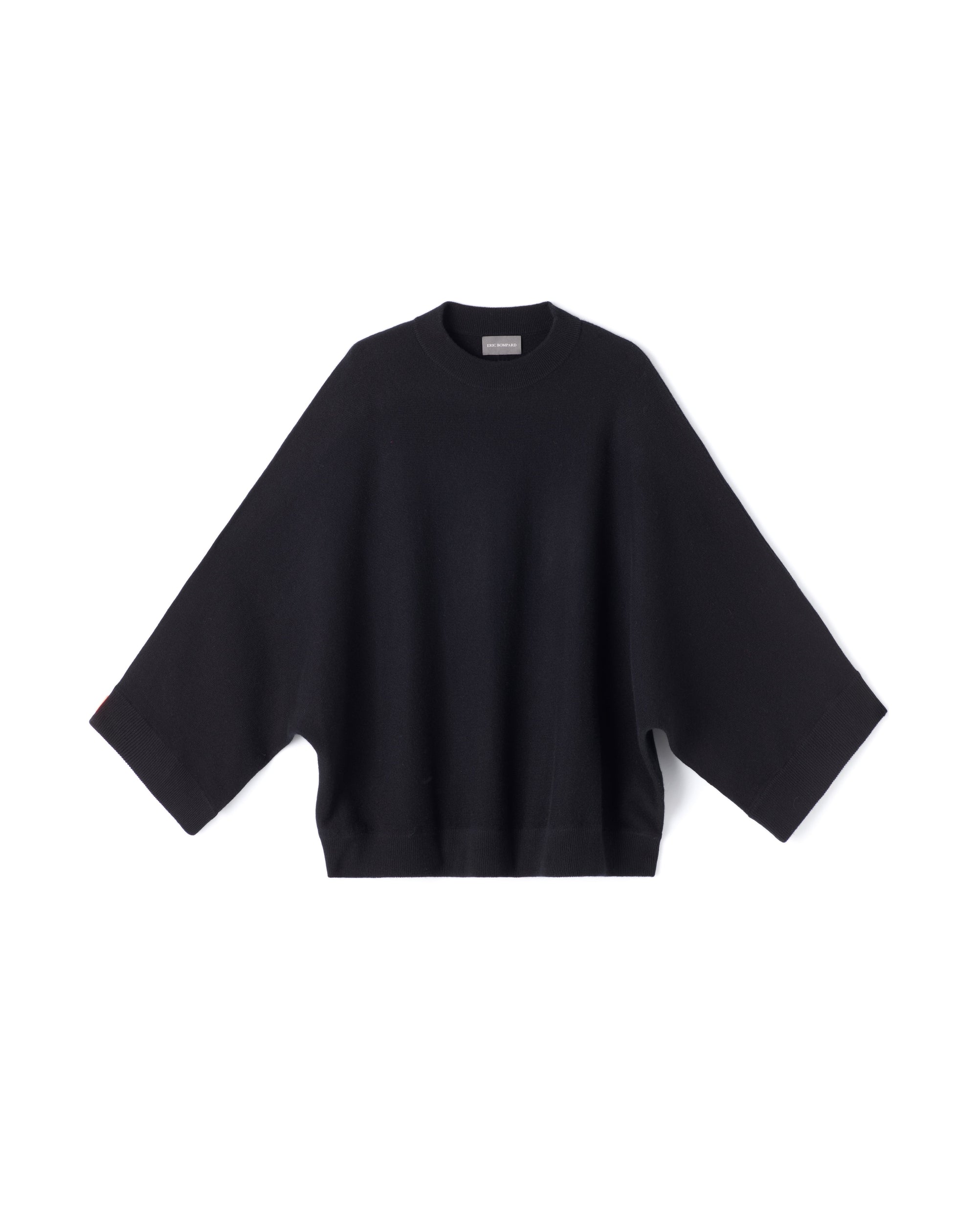RECO180Ras De Cou Oversize Manches Chauve-Souris - Noir