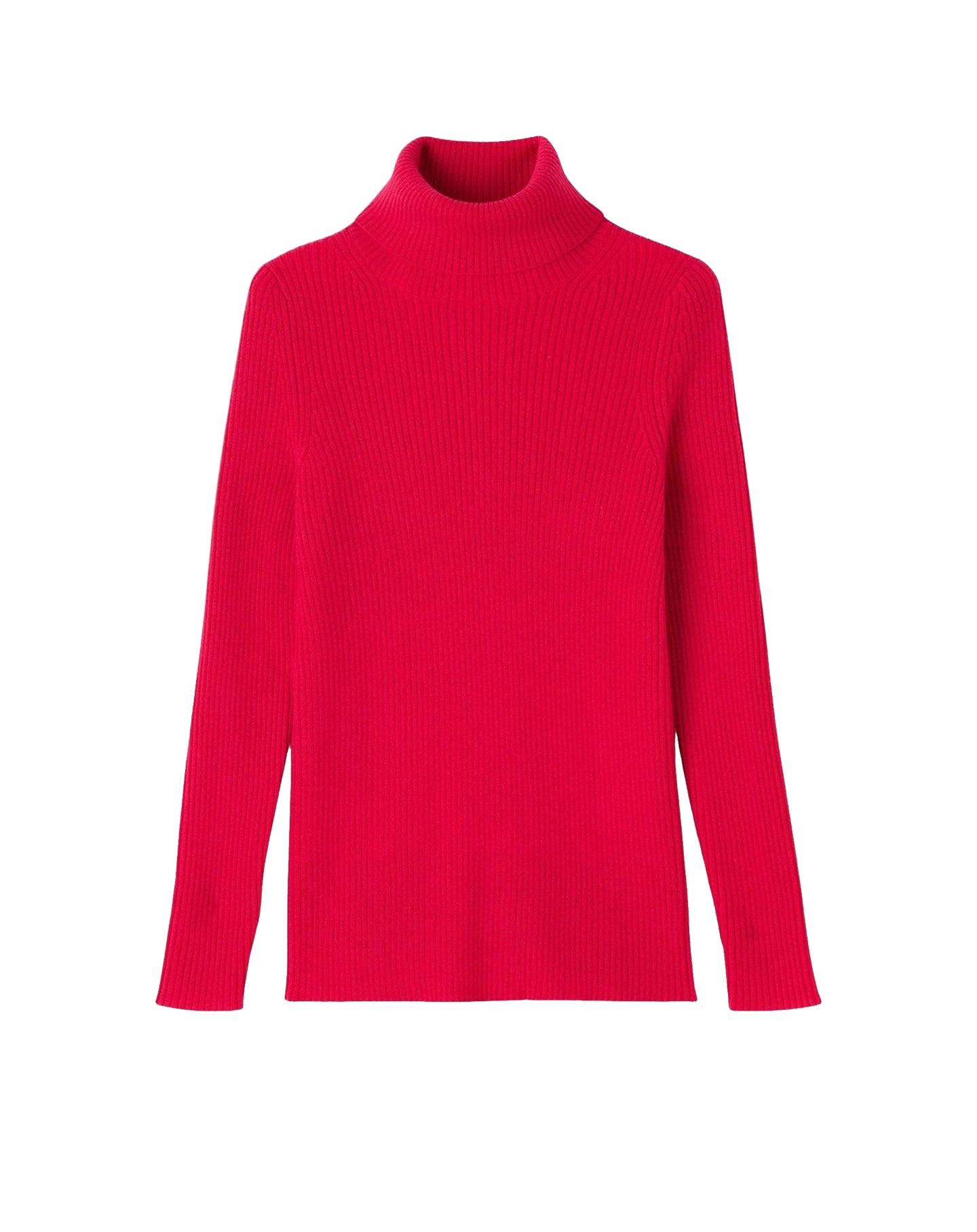 Ribbed cashmere roll-neck jumper - Candy Pop