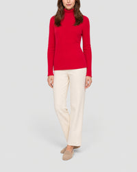 Ribbed cashmere roll-neck jumper - Candy Pop
