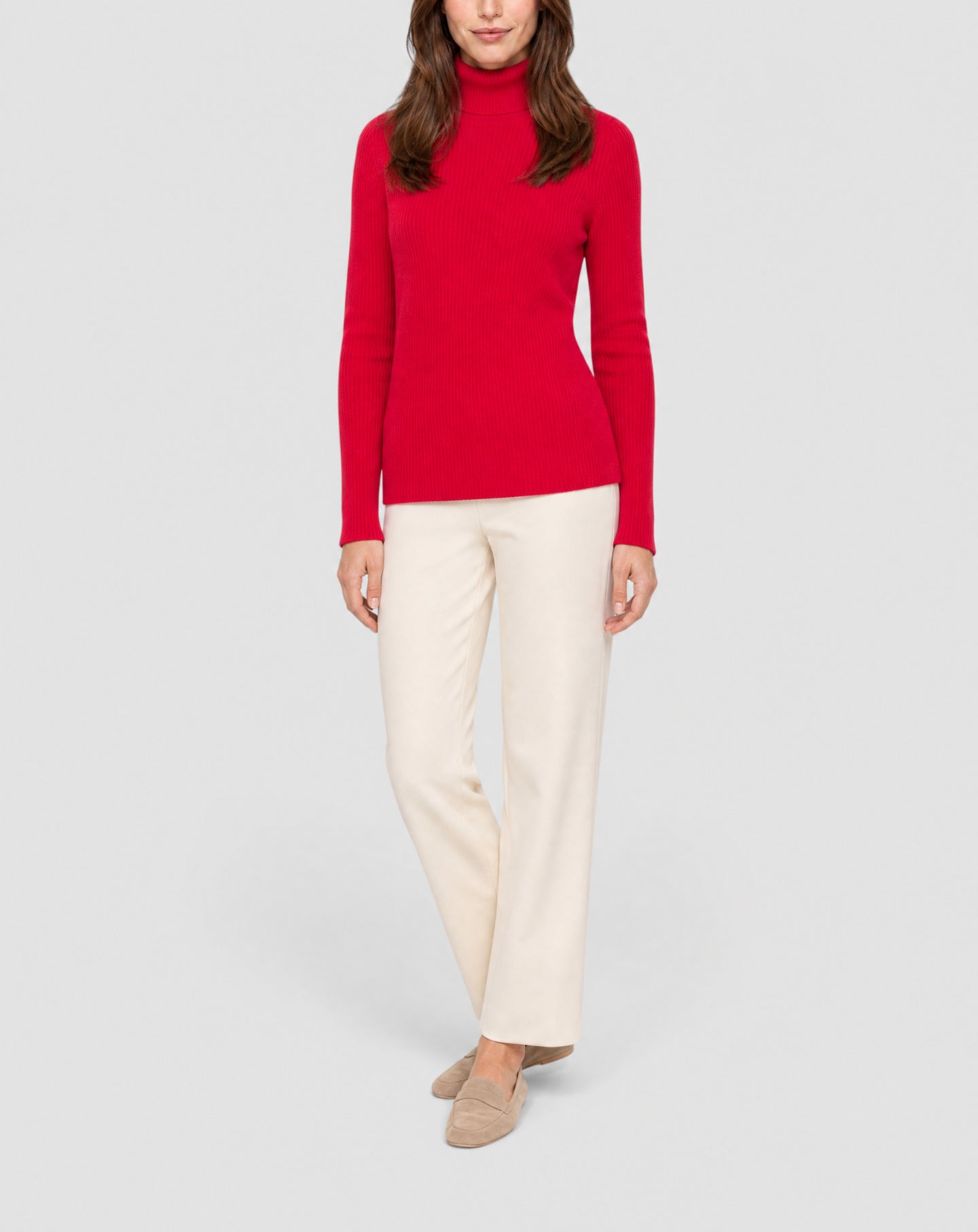 Ribbed cashmere roll-neck jumper - Candy Pop