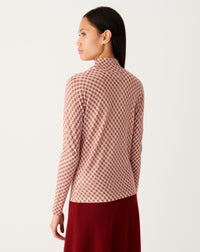RECO120Col Montant Ultrafin Imprimé Damier - Rose Jelly/Vicuna