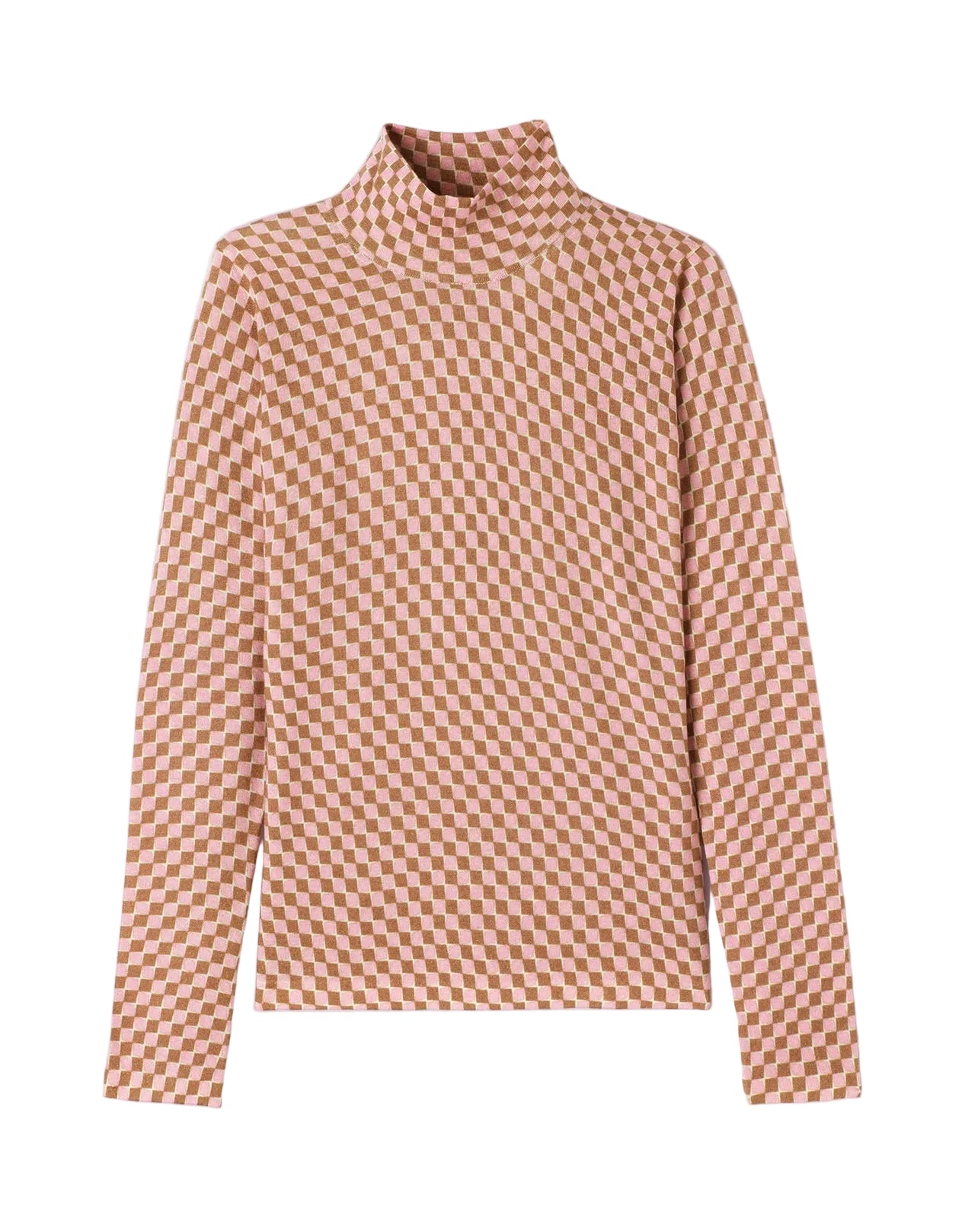 RECO120Col Montant Ultrafin Imprimé Damier - Rose Jelly/Vicuna