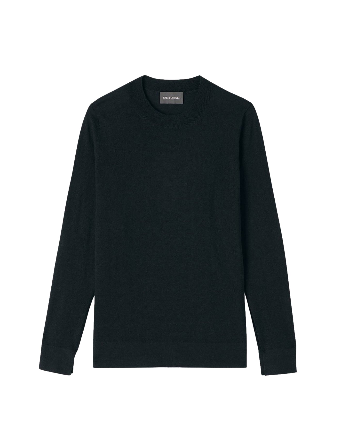 Pull col rond ample à effet cape en cachemire -  Noir