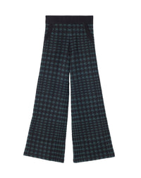 RECO235Pantalon À Poches Jacquard Pied De Poule - Noir/Vert Zurich