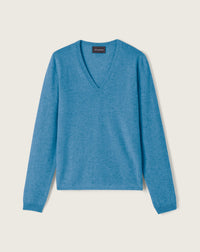 RECO90Pull V Cintré Classique - Bleu Ecosse