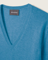 RECO90Pull V Cintré Classique - Bleu Ecosse