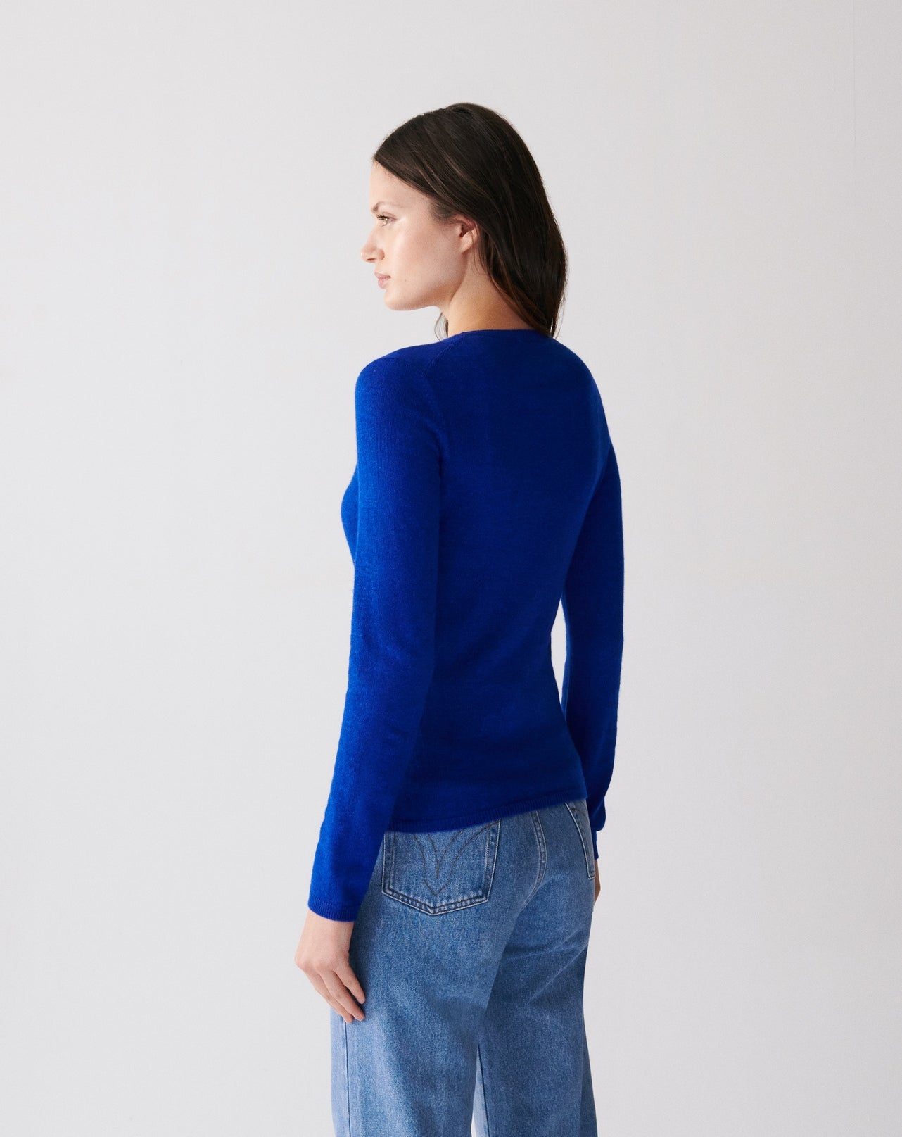 RECO90Pull V Cintré Classique - Bleu Delphinium