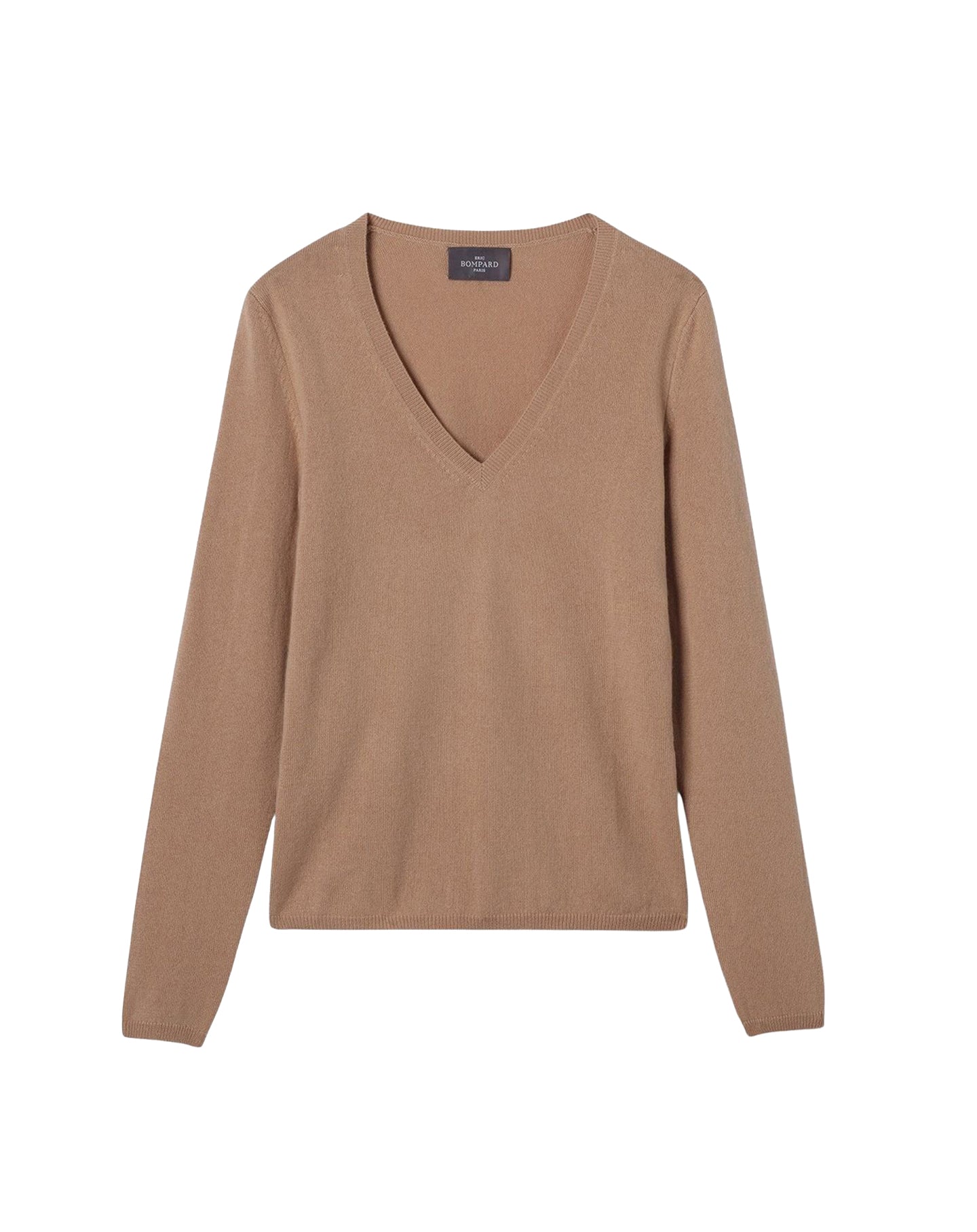 Fitted V-neck cashmere jumper - Pampas