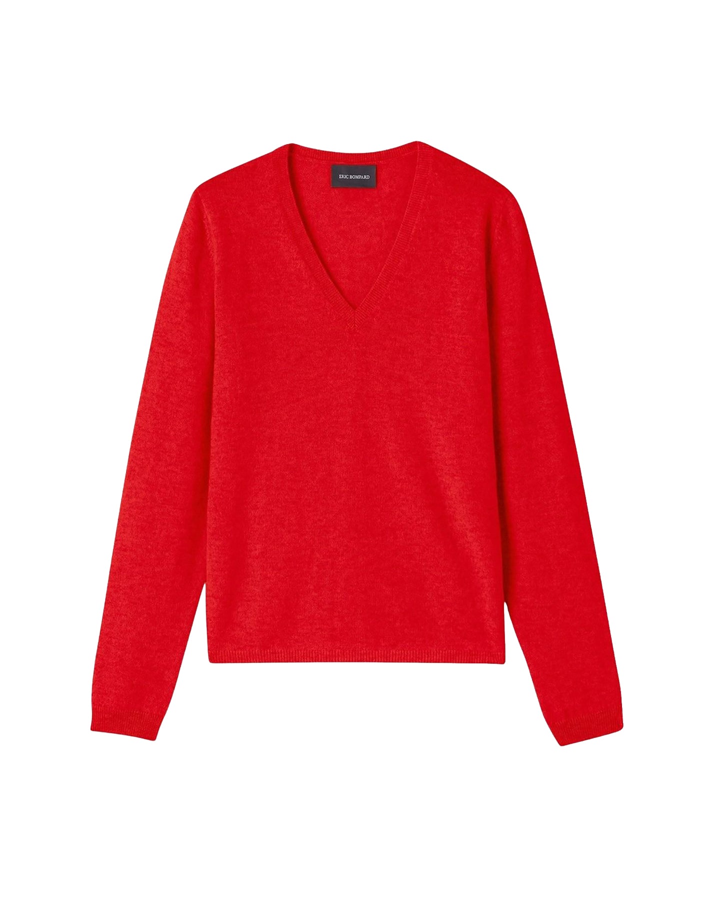 Fitted V-neck cashmere jumper - Rouge Gorge