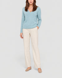 Fitted V-neck cashmere jumper - Chateau