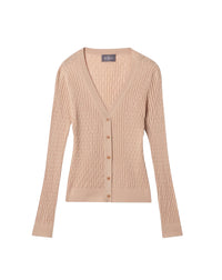 Ultra-fine twisted cashmere waistcoat - Pampas