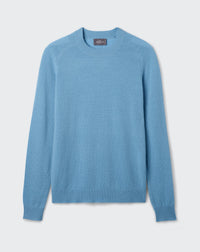 RECO125Pull Col Rond Manches Marteau - Bleu Glaz