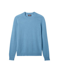 Cashmere round-neck jumper with bell sleeves - Glaz Blue