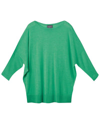 Pull col bateau oversize en cachemire -  Vert Tupper