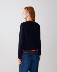 RECO170Veste Milano - Marine/Rouge Gorge/Naturel