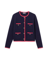 RECO170Veste Milano - Marine/Rouge Gorge/Naturel