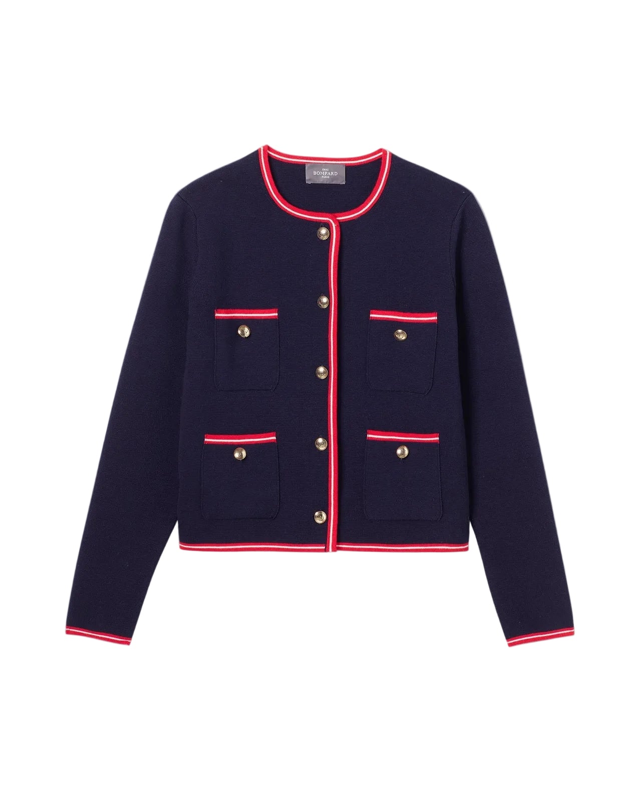 RECO170Veste Milano - Marine/Rouge Gorge/Naturel