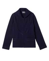 Veste vareuse zippée en cachemire -  Marine