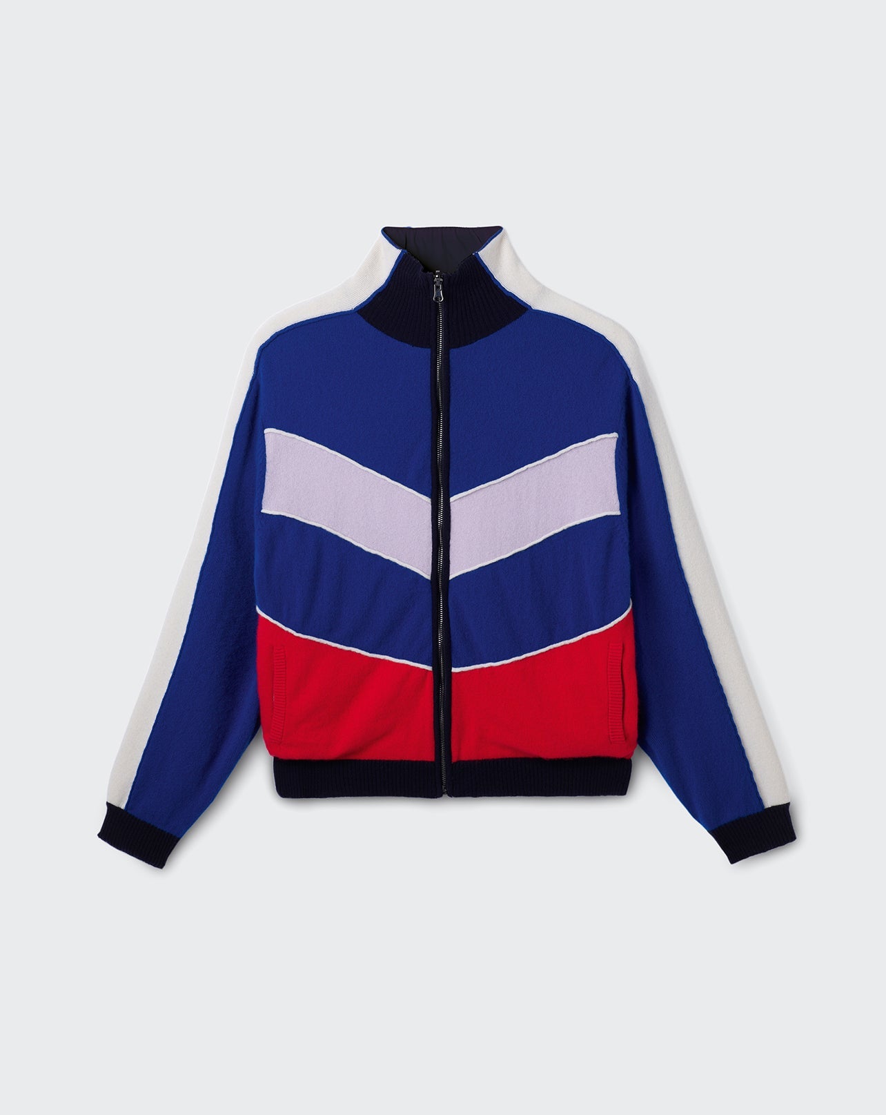 RECO275Blouson Réversible Tissu Technique - Bleu Delphinium/Lilibeth/Rose Festi