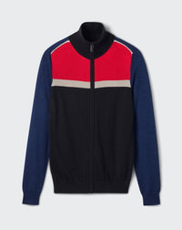 RECO170Blouson Ultrafin Color Block - Noir/Rouge Gorge/Amiral