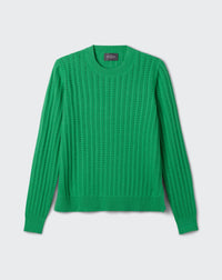 RECO100Pull Col Rond Pointelle - Vert Tupper