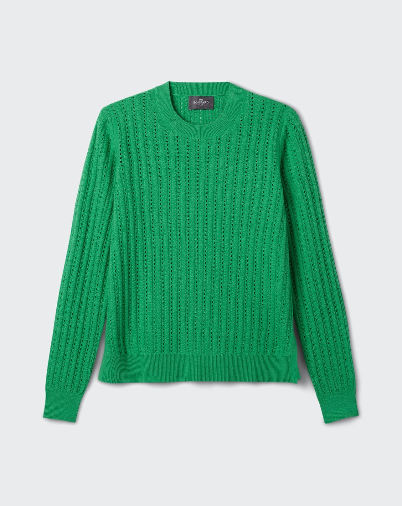 RECO100Pull Col Rond Pointelle - Vert Tupper