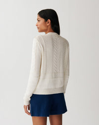 RECO170Pull Col Rond Guernesey - Naturel