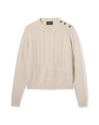 RECO170Pull Col Rond Guernesey - Naturel