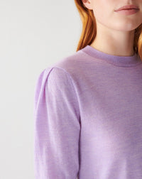 Pull col rond ultrafin détail épaule en cachemire -  Lilibeth