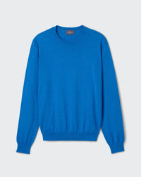 RECO105Pull Col Rond - Bleu Brunnera