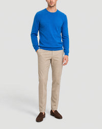 Cotton crew-neck jumper - Browner Blue