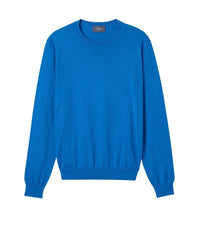 RECO105Pull Col Rond - Bleu Brunnera