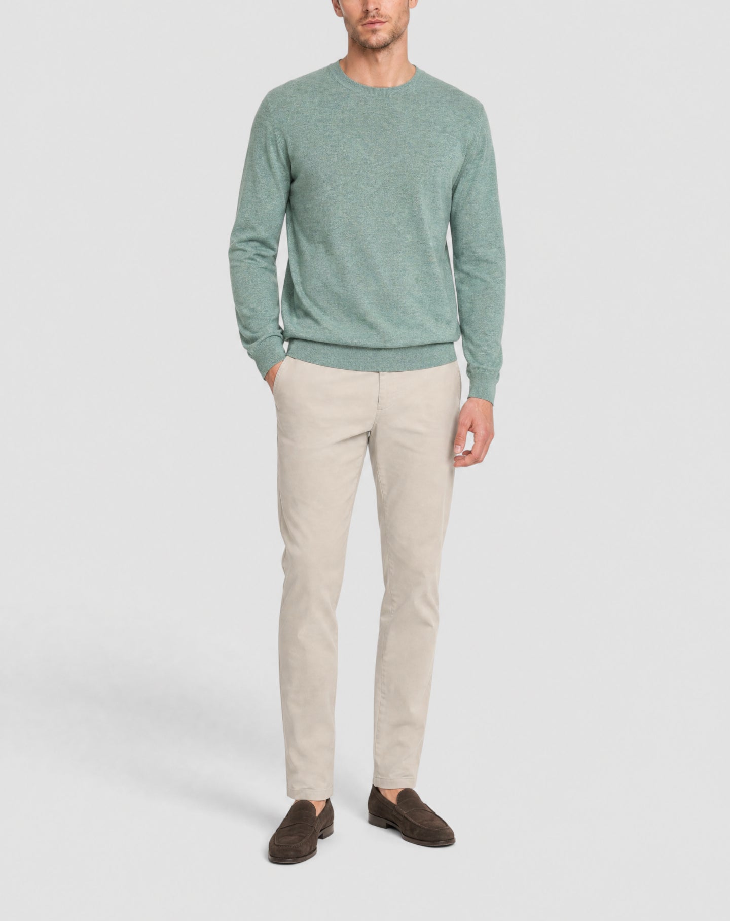 Cotton crew-neck jumper - Leaf