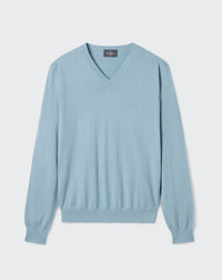 RECO105Pull V Uni - Bleu Glaz