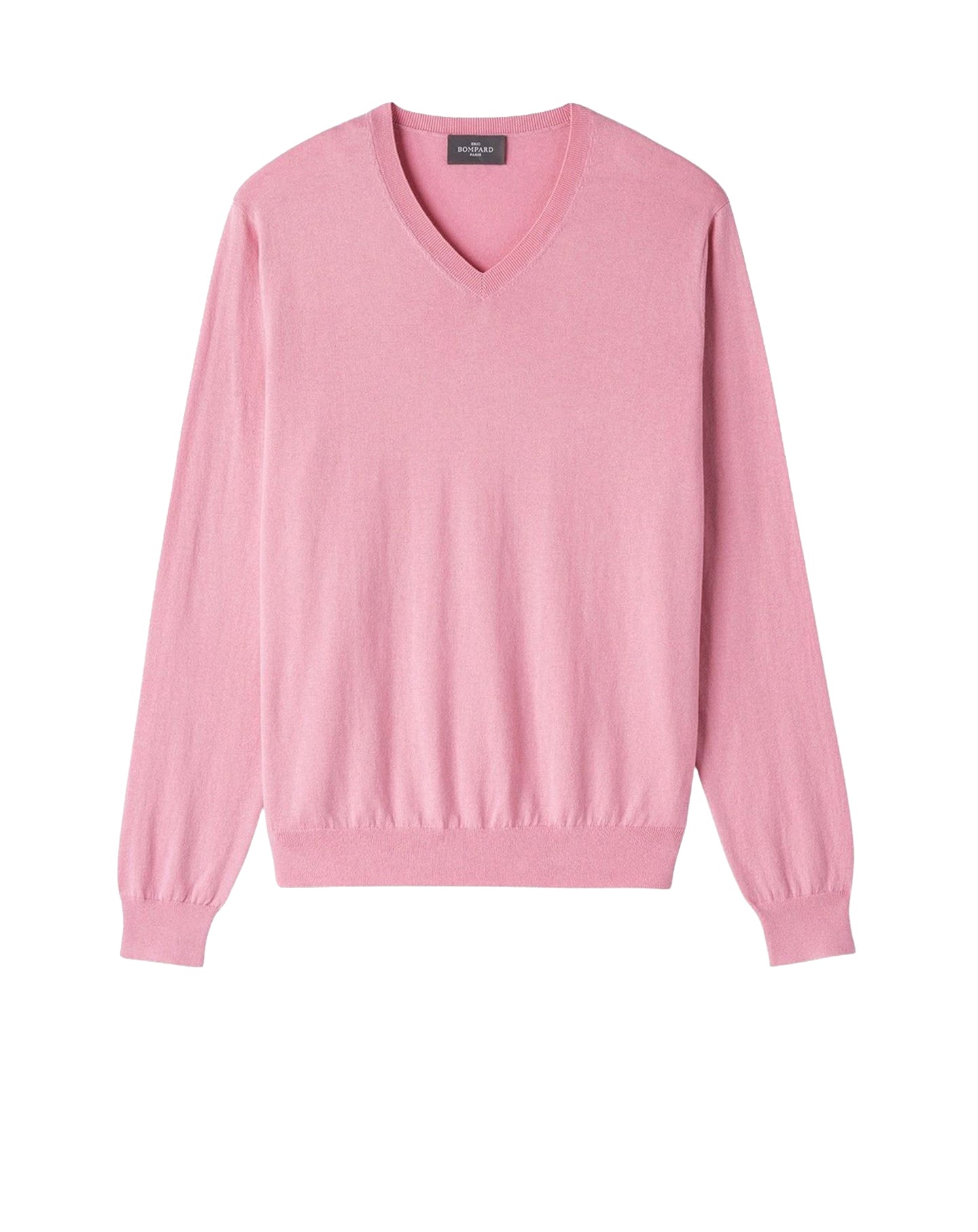 Pull col V uni en coton -  Smoothie