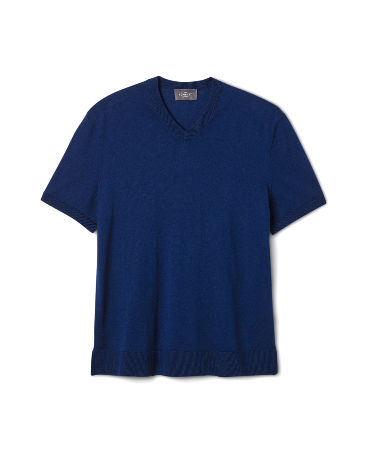 RECO115Pull V Ultrafin Manches Courtes - Marine
