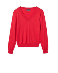 RECO85Pull V Ultrafin Coton Et Cachemire - Rose Festival