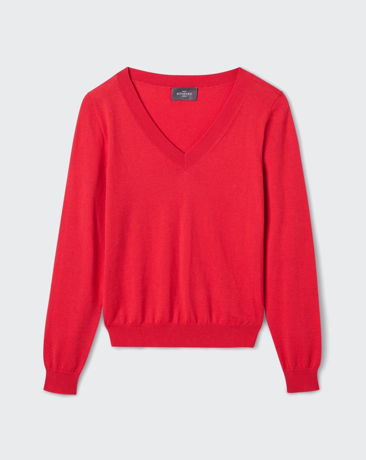 RECO85Pull V Ultrafin Coton Et Cachemire - Rose Festival