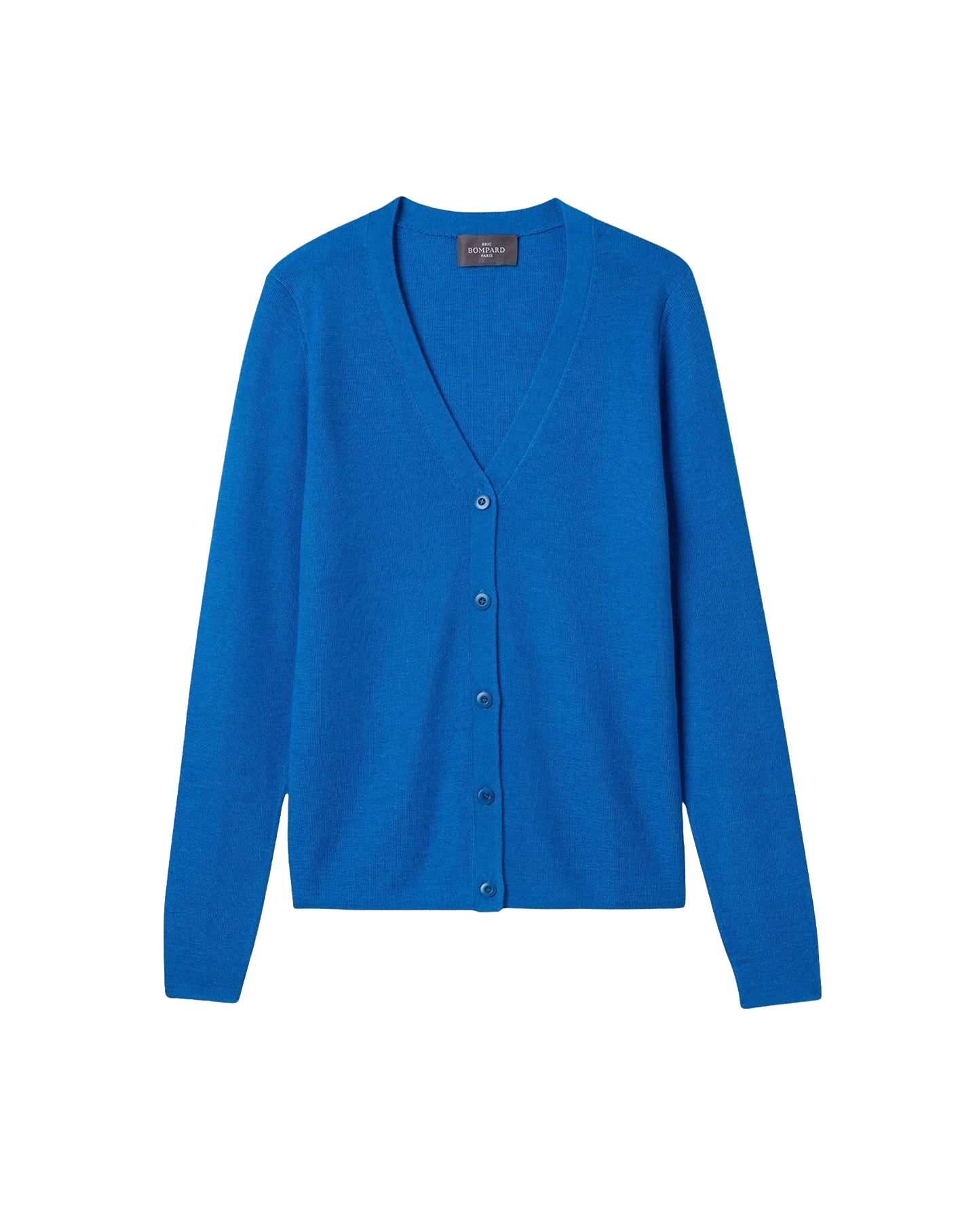 Plain-knit cashmere waistcoat - Brunnera Blue