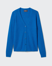 RECO135Gilet Maille Unie - Bleu Brunnera