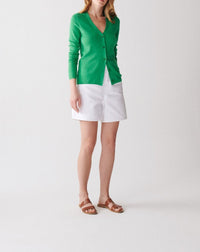 RECO135Gilet Maille Unie - Vert Tupper
