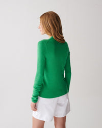 Plain-knit cashmere cardigan - Tupper Green
