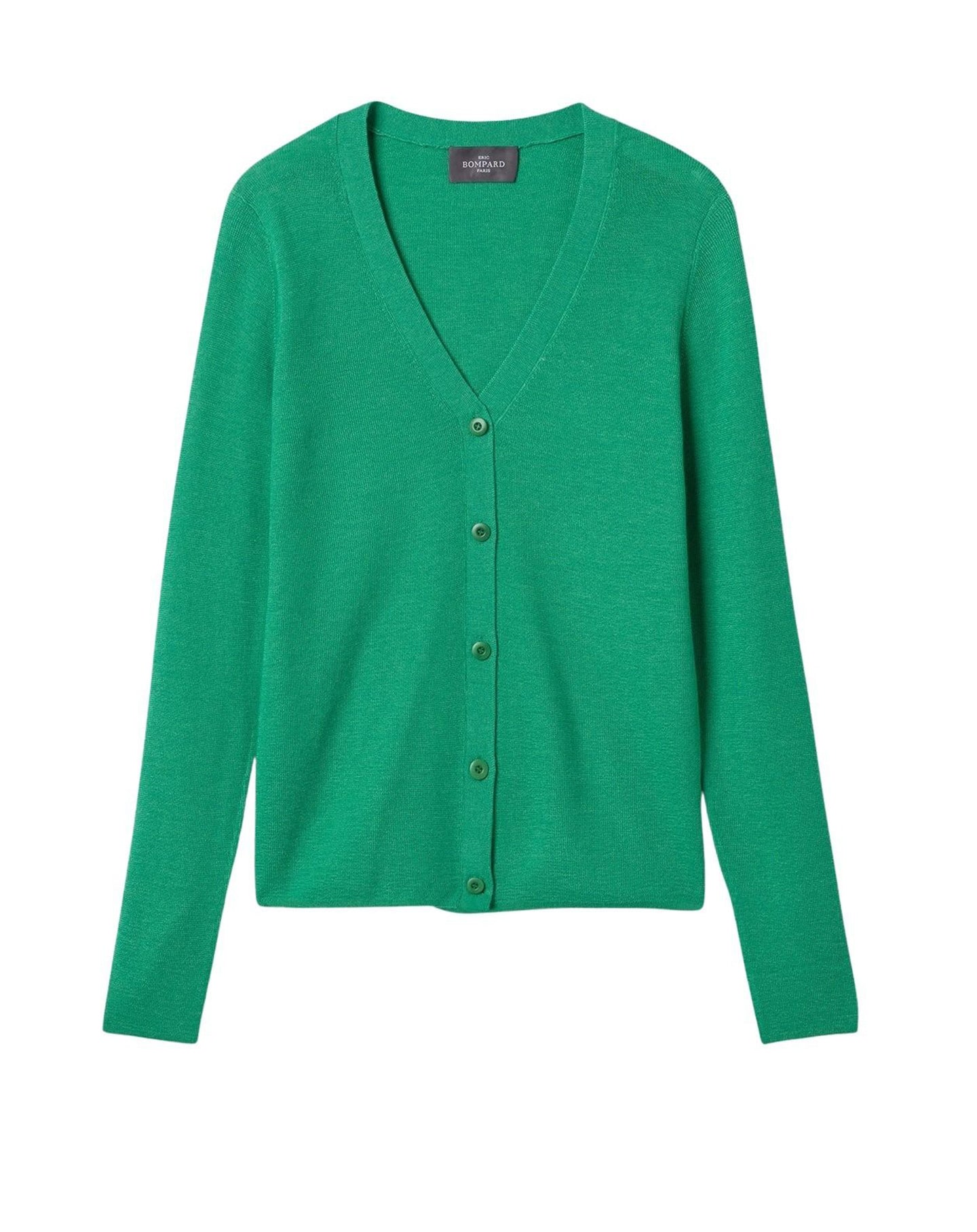 RECO135Gilet Maille Unie - Vert Tupper
