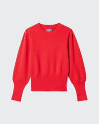 RECO180Pull Col Rond Manches Ballon - Cinabre