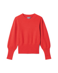 RECO180Pull Col Rond Manches Ballon - Cinabre