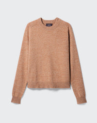RECO160Pull Col Rond Mouliné - Caramel