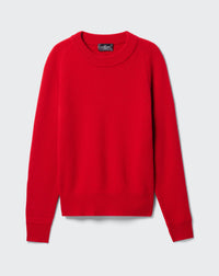 RECO195Pull Col Rond Manches Raglan - Cinabre