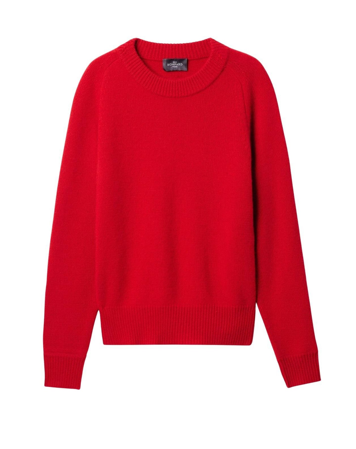 RECO195Pull Col Rond Manches Raglan - Cinabre